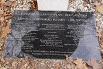  Memorial stone with the list of the contributors and creators